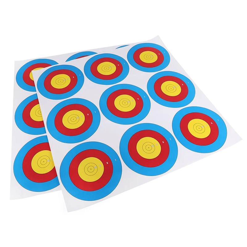 20pcs  Archery Target Papers  60*60cm Two-sided Offset Paper Fit Compound Recurve Bow Outdoor Training Accessory